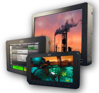 collage of rugged displays